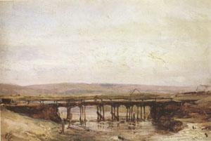 Eugene Isabey The Wooden Bridge (mk05) oil painting image